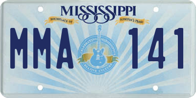 MS license plate MMA141