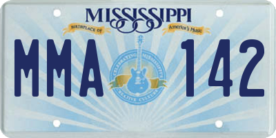 MS license plate MMA142