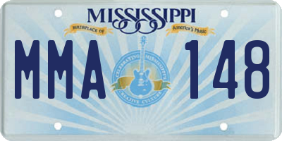 MS license plate MMA148