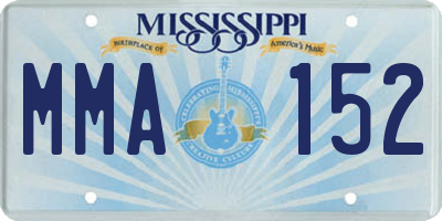 MS license plate MMA152