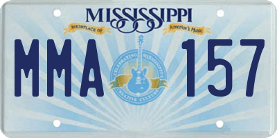 MS license plate MMA157