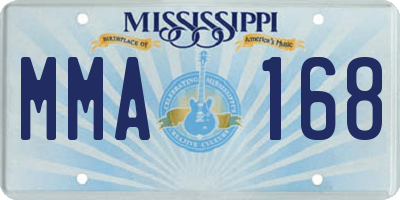 MS license plate MMA168