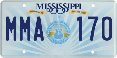 MS license plate MMA170