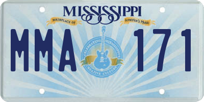 MS license plate MMA171