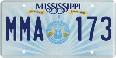 MS license plate MMA173