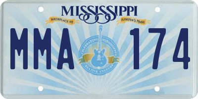 MS license plate MMA174