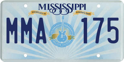 MS license plate MMA175
