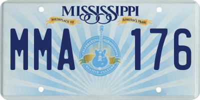MS license plate MMA176