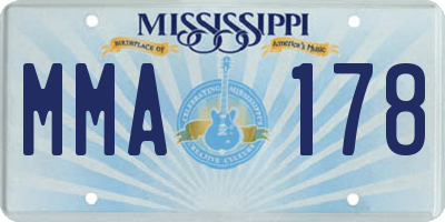 MS license plate MMA178