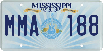 MS license plate MMA188