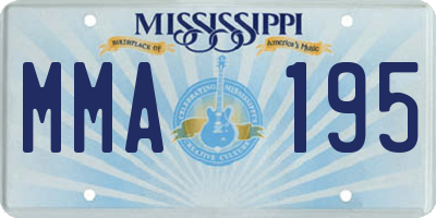 MS license plate MMA195