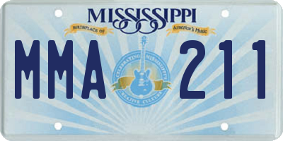 MS license plate MMA211