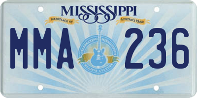 MS license plate MMA236