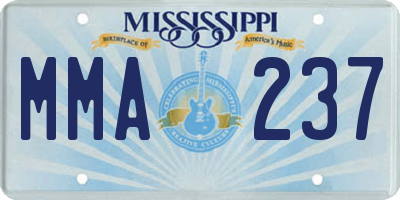 MS license plate MMA237