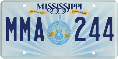 MS license plate MMA244