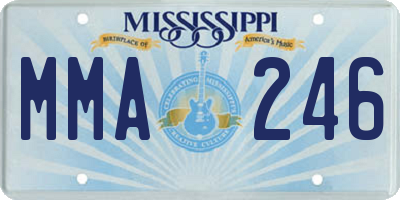 MS license plate MMA246
