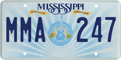 MS license plate MMA247