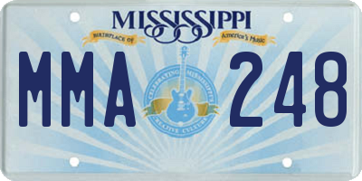 MS license plate MMA248