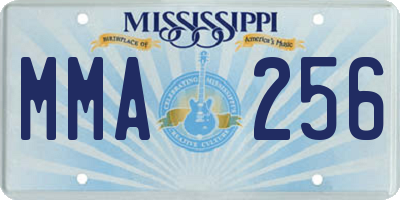 MS license plate MMA256