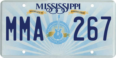 MS license plate MMA267