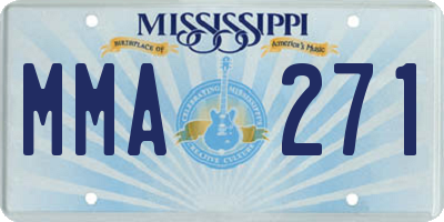 MS license plate MMA271