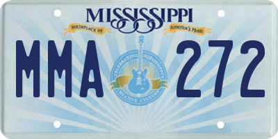 MS license plate MMA272