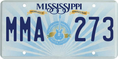 MS license plate MMA273