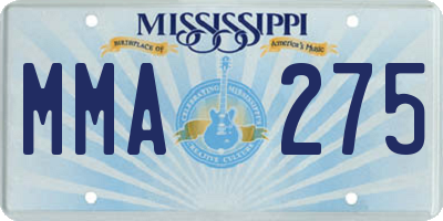 MS license plate MMA275