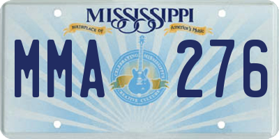 MS license plate MMA276