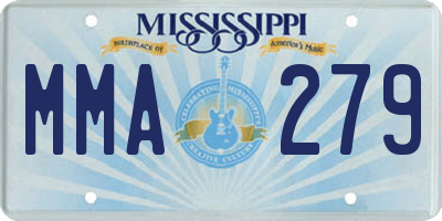 MS license plate MMA279