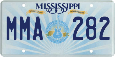MS license plate MMA282
