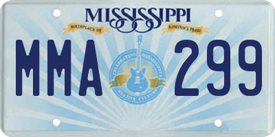 MS license plate MMA299