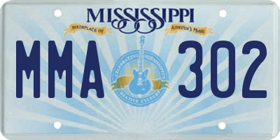 MS license plate MMA302