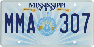 MS license plate MMA307