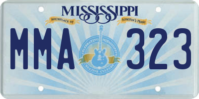 MS license plate MMA323