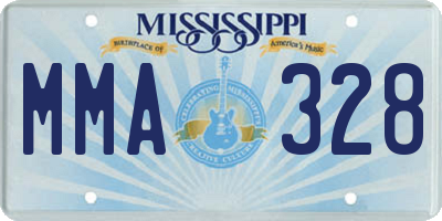 MS license plate MMA328