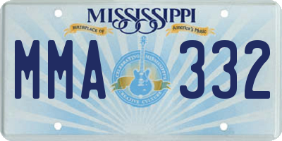 MS license plate MMA332