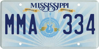MS license plate MMA334