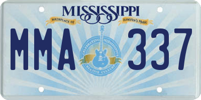 MS license plate MMA337