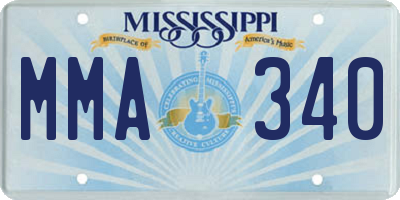 MS license plate MMA340