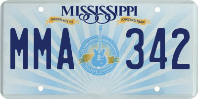 MS license plate MMA342