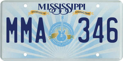 MS license plate MMA346
