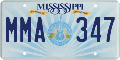 MS license plate MMA347