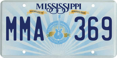 MS license plate MMA369