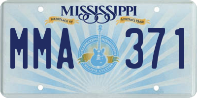 MS license plate MMA371