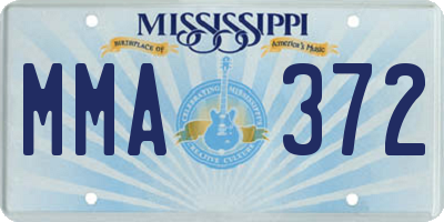 MS license plate MMA372