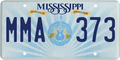 MS license plate MMA373