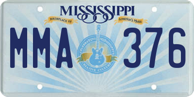 MS license plate MMA376