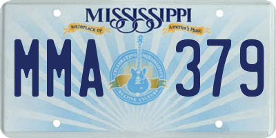 MS license plate MMA379
