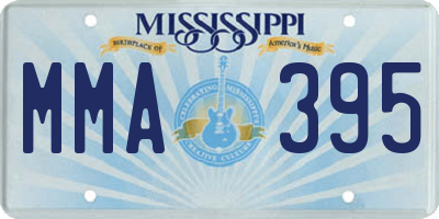 MS license plate MMA395